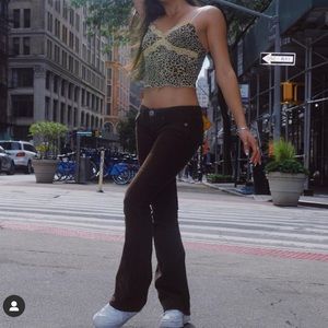 True religion brown flare corduory pants